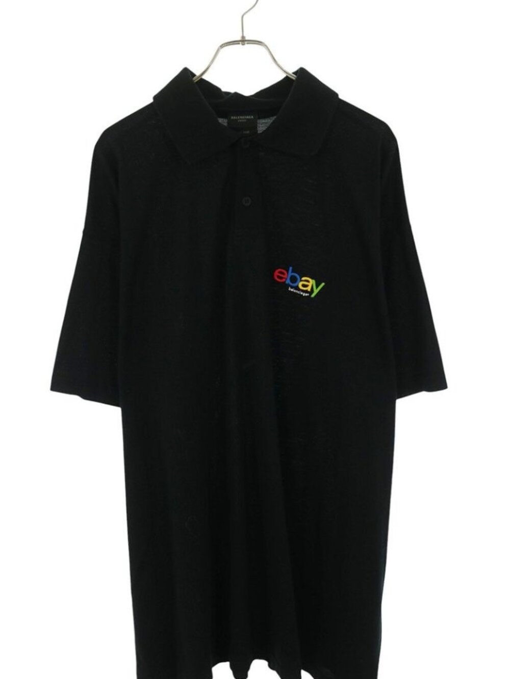 Balenciaga Ebay Logo Short Sleeve Polo